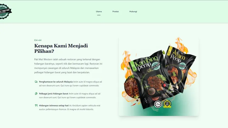 Pak Mat Western Landing Page